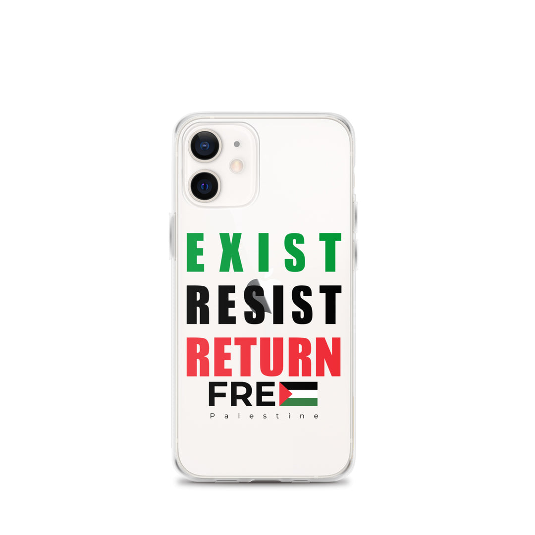 Exist. Resist. Return. - Clear Case for iPhone®, iPhone iPhone 12 Mini Case On Phone