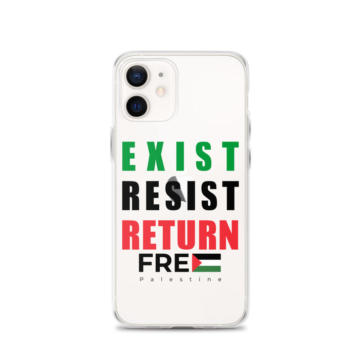 Exist. Resist. Return. - Clear Case for iPhone®, iPhone iPhone 12 Case On Phone