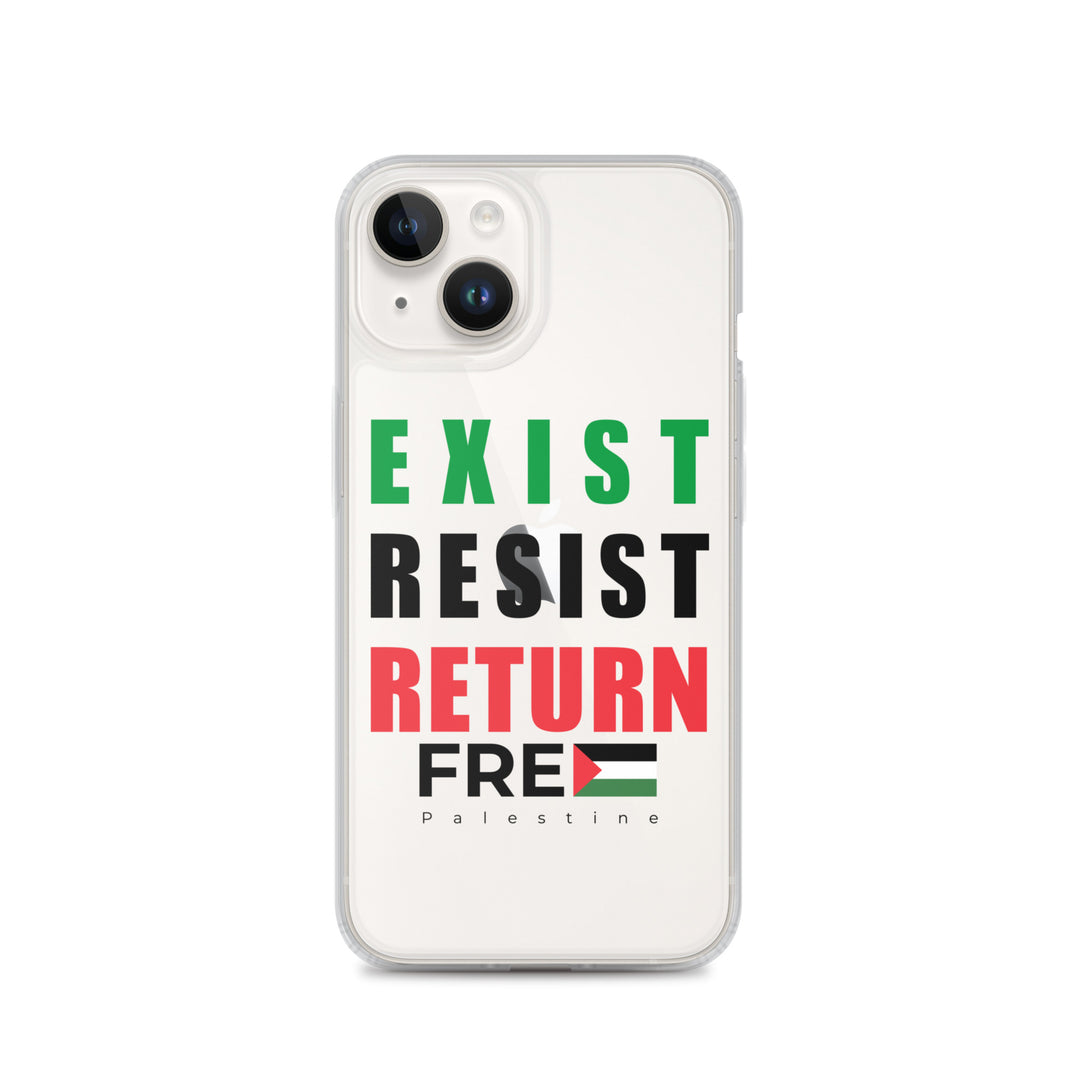 Exist. Resist. Return. - Clear Case for iPhone®, iPhone iPhone 14 Case On Phone