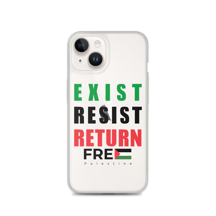 Exist. Resist. Return. - Clear Case for iPhone®, iPhone iPhone 14 Case On Phone