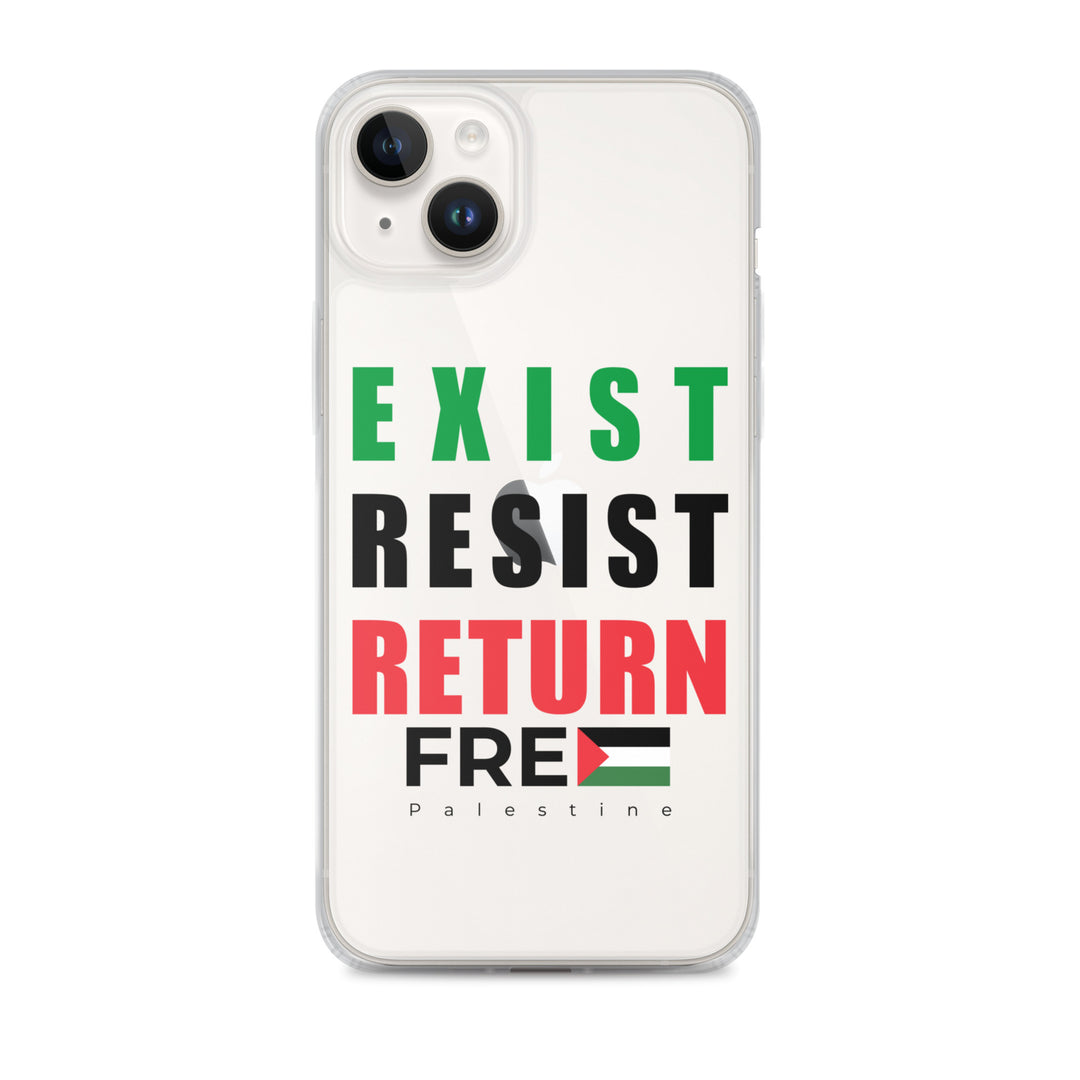 Exist. Resist. Return. - Clear Case for iPhone®, iPhone iPhone 14 Plus Case On Phone