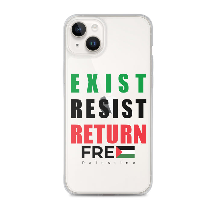 Exist. Resist. Return. - Clear Case for iPhone®, iPhone iPhone 14 Plus Case On Phone