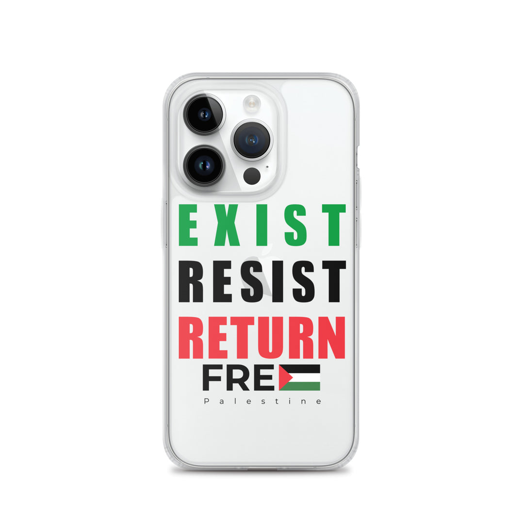 Exist. Resist. Return. - Clear Case for iPhone®, iPhone iPhone 14 Pro Case On Phone