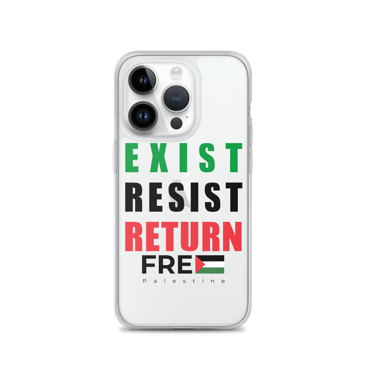 Exist. Resist. Return. - Clear Case for iPhone®, iPhone iPhone 14 Pro Case On Phone