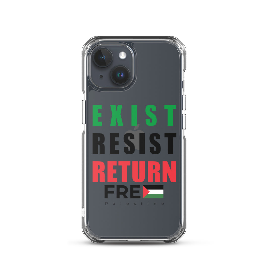Exist. Resist. Return. - Clear Case for iPhone®, iPhone iPhone 15 Case On Phone