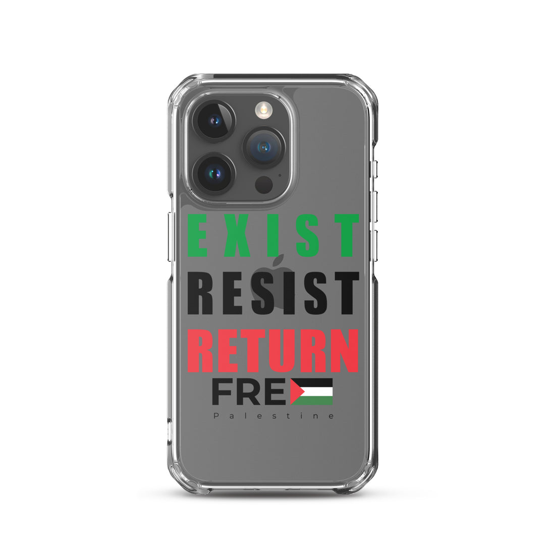 Exist. Resist. Return. - Clear Case for iPhone®, iPhone iPhone 15 Pro Case On Phone