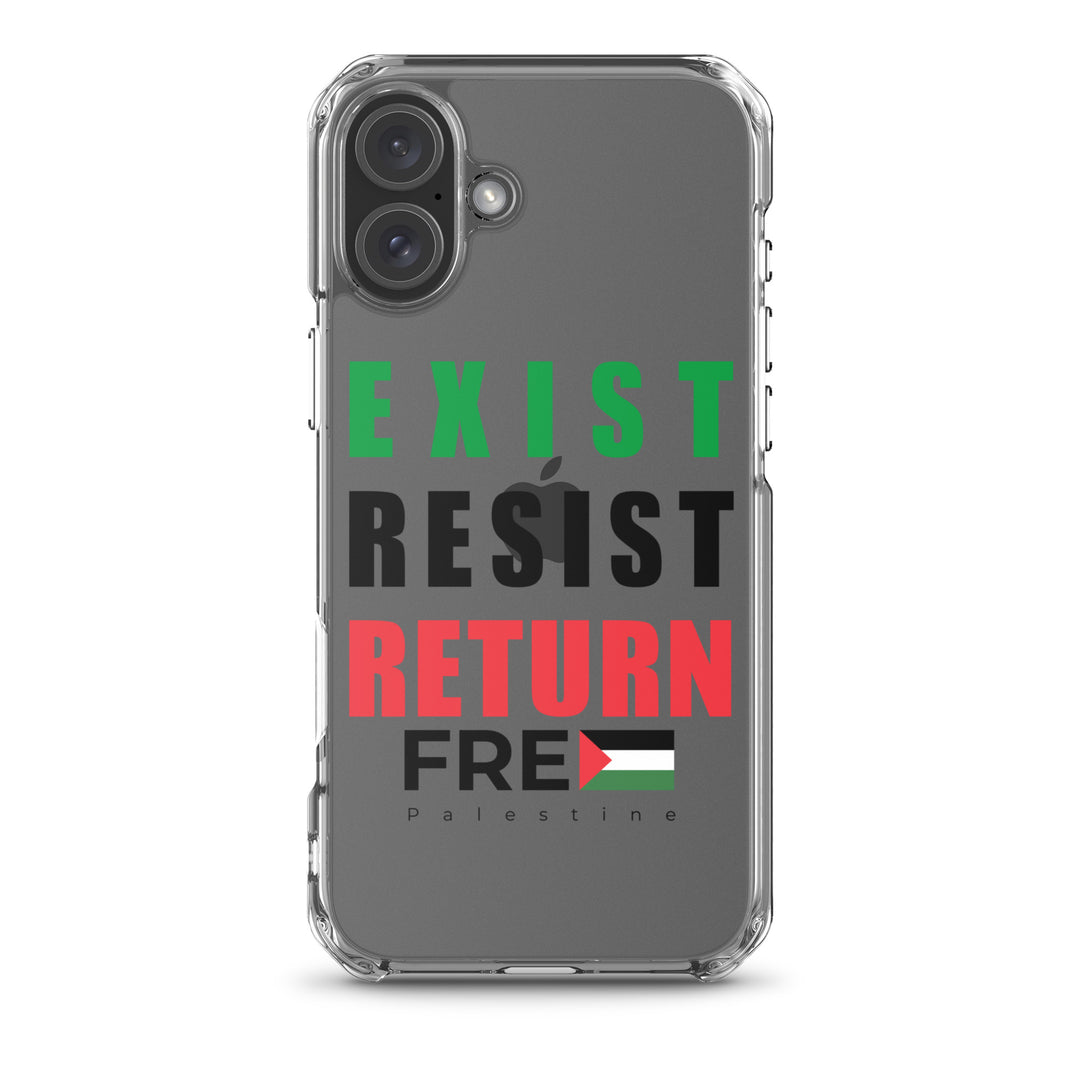 Exist. Resist. Return. - Clear Case for iPhone®, iPhone iPhone 16 Plus Case On Phone