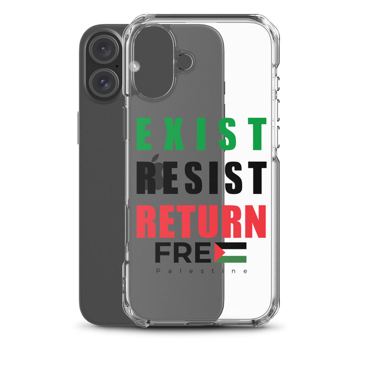 Exist. Resist. Return. - Clear Case for iPhone®, iPhone iPhone 16 Plus Case With Phone