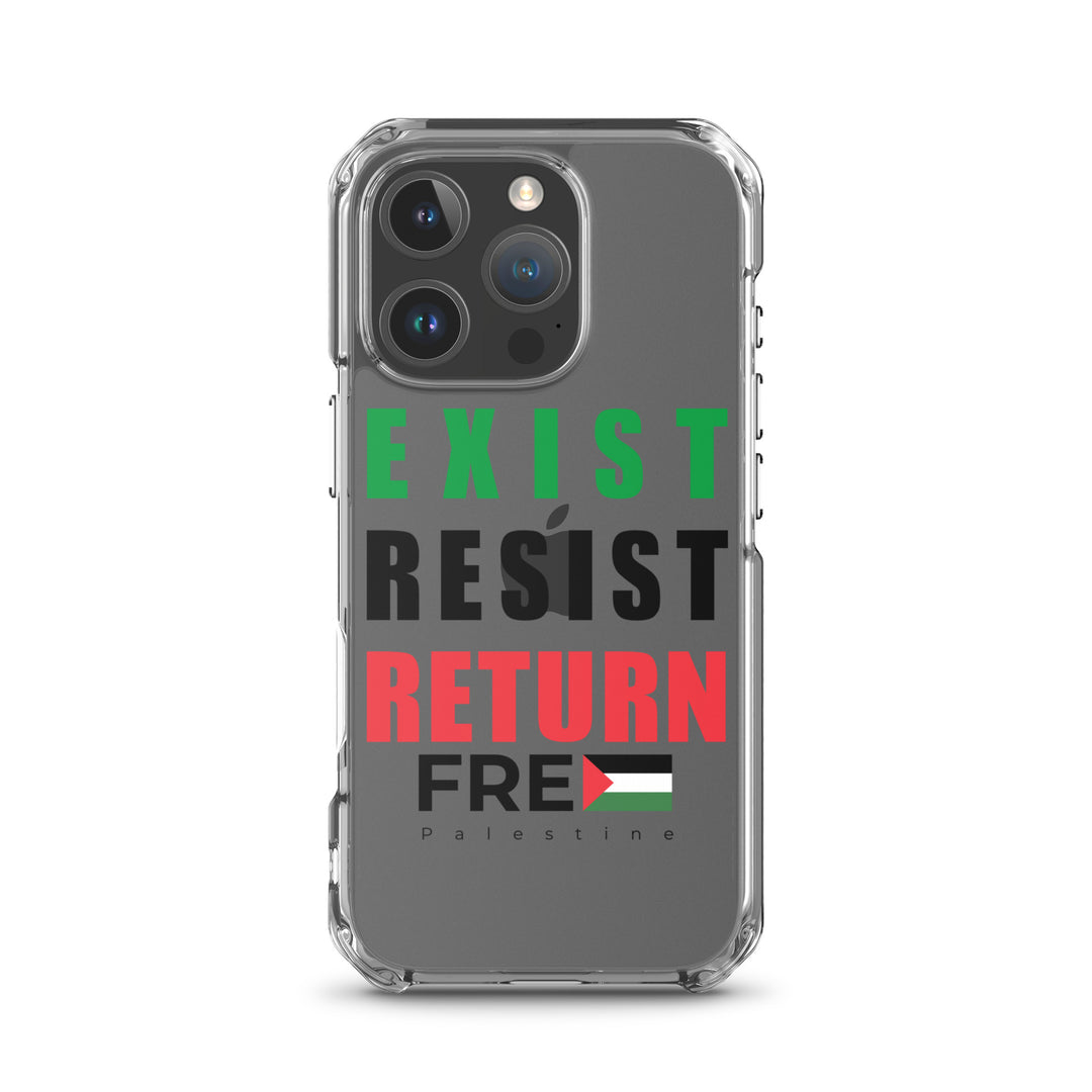 Exist. Resist. Return. - Clear Case for iPhone®, iPhone iPhone 16 Pro Case On Phone
