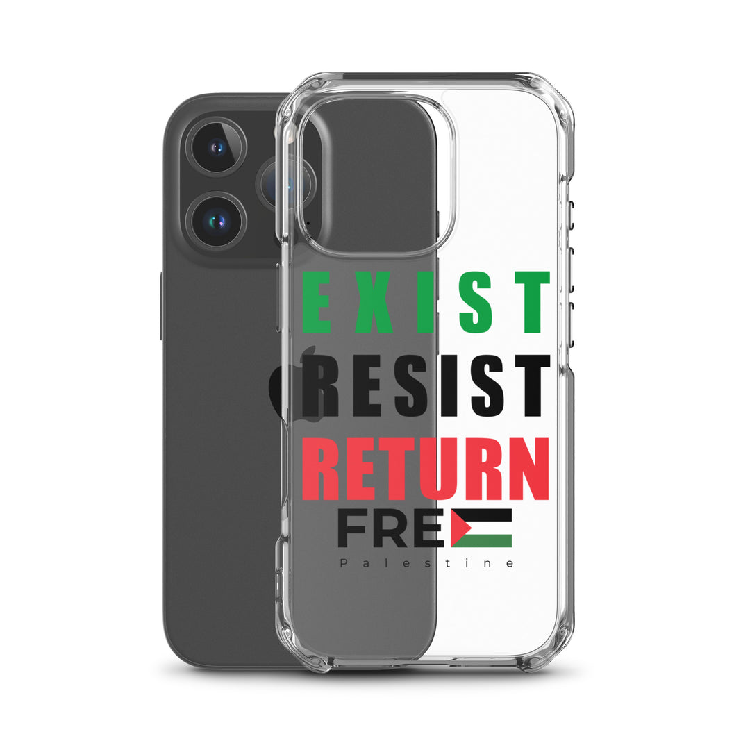 Exist. Resist. Return. - Clear Case for iPhone®, iPhone iPhone 16 Pro Case With Phone