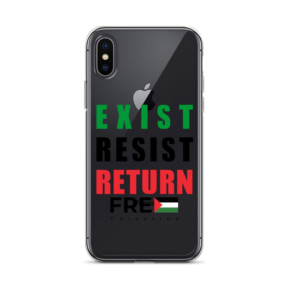 Exist. Resist. Return. - Clear Case for iPhone®, iPhone iPhone X Xs Case On Phone