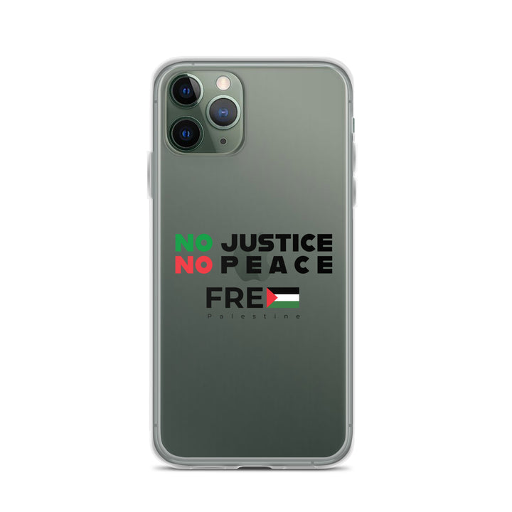 No Justice No Peace - Clear Case for iPhone®, iPhone iPhone 11 Pro Case On Phone