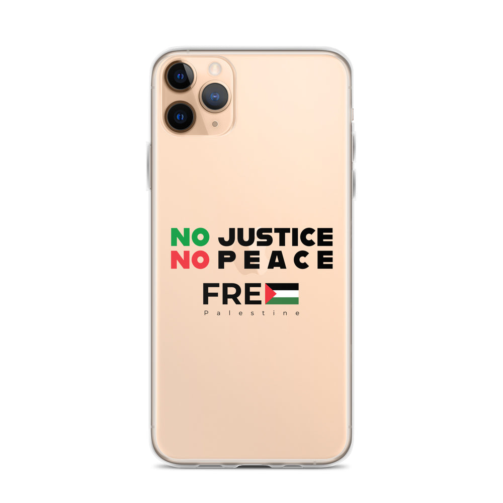 No Justice No Peace - Clear Case for iPhone®, iPhone iPhone 11 Pro Max Case On Phone