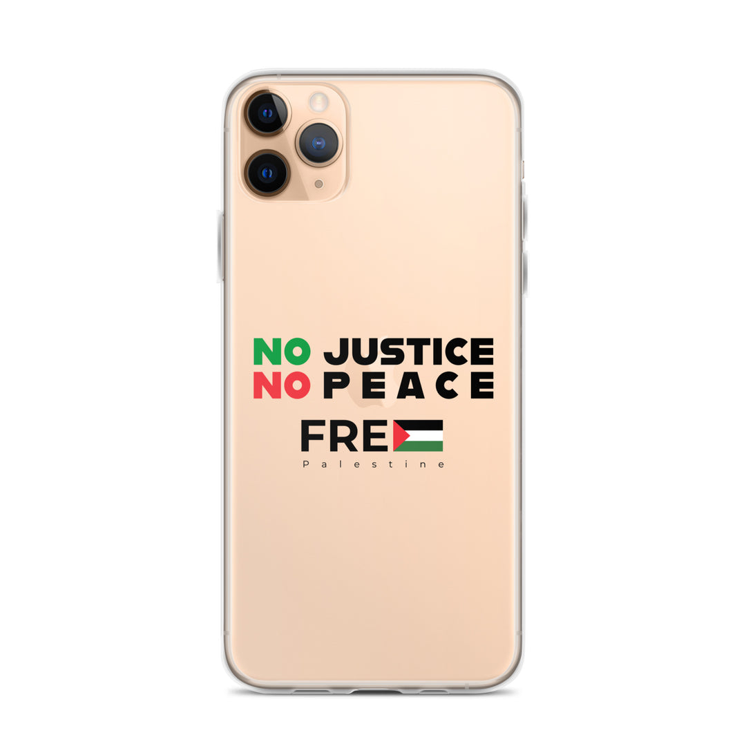 No Justice No Peace - Clear Case for iPhone®, iPhone iPhone 11 Pro Max Case On Phone