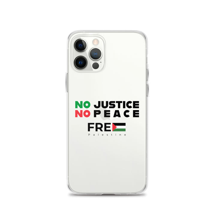No Justice No Peace - Clear Case for iPhone®, iPhone iPhone 12 Pro Case On Phone