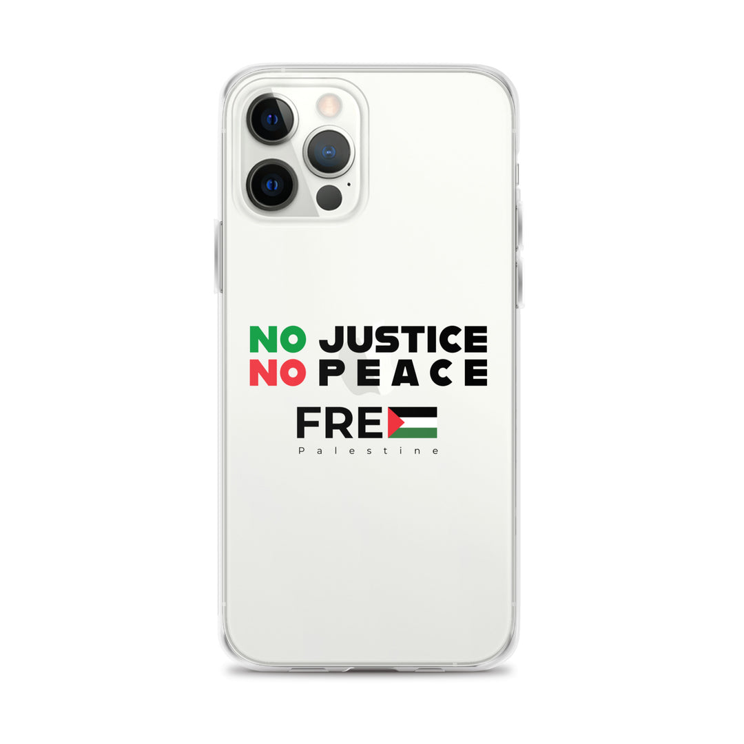 No Justice No Peace - Clear Case for iPhone®, iPhone iPhone 12 Pro Max Case On Phone