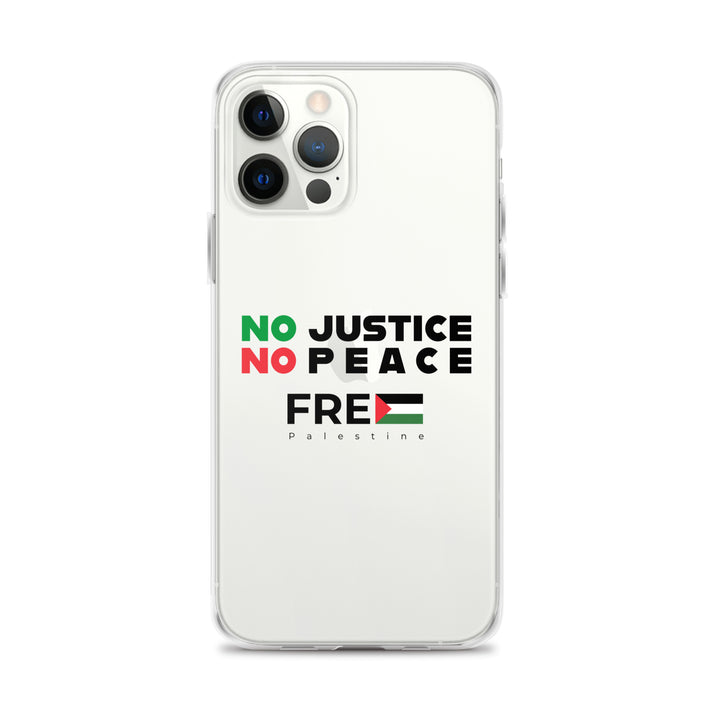 No Justice No Peace - Clear Case for iPhone®, iPhone iPhone 12 Pro Max Case On Phone