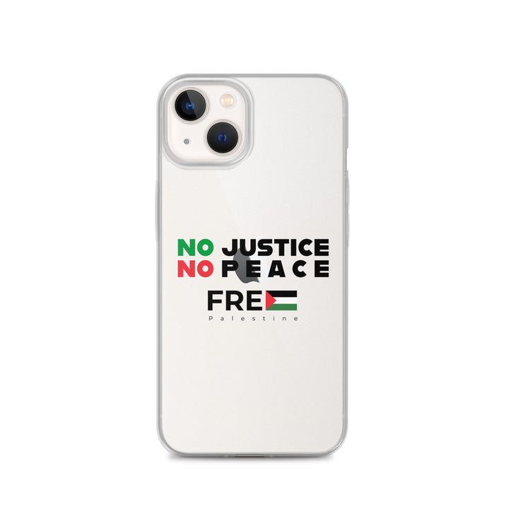No Justice No Peace - Clear Case for iPhone®, iPhone iPhone 13 Case On Phone
