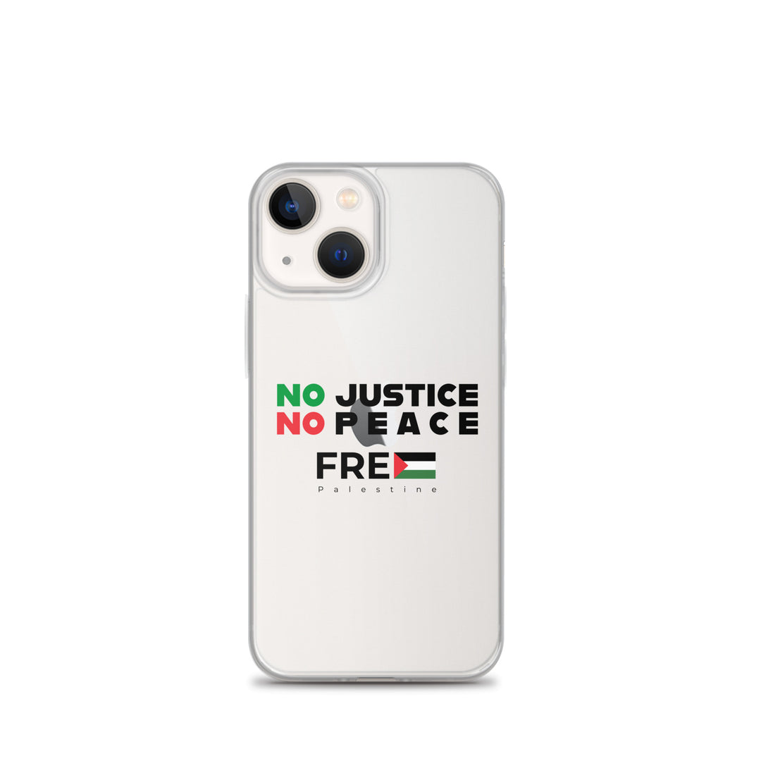 No Justice No Peace - Clear Case for iPhone®, iPhone iPhone 13 Mini Case On Phone