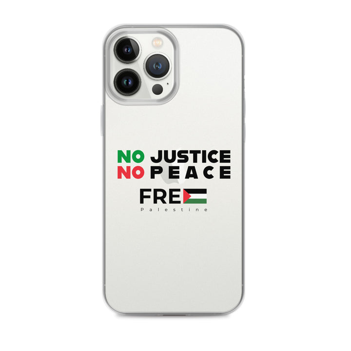 No Justice No Peace - Clear Case for iPhone®, iPhone iPhone 13 Pro Max Case On Phone