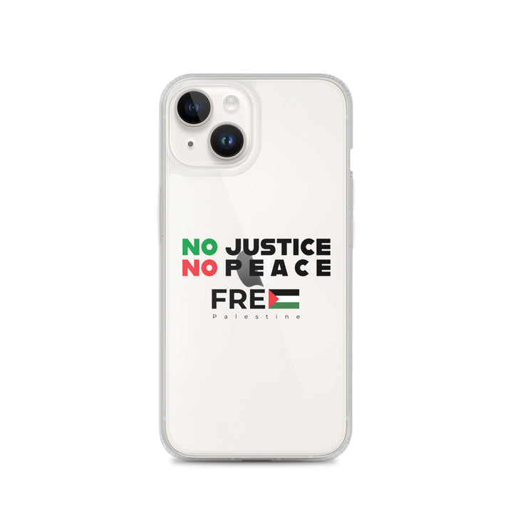 No Justice No Peace - Clear Case for iPhone®, iPhone iPhone 14 Case On Phone