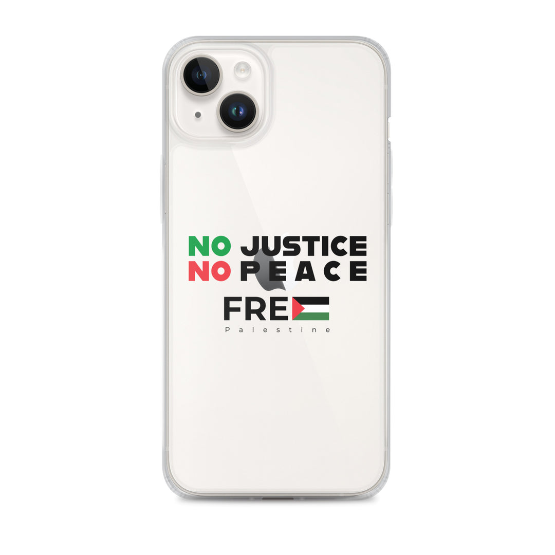 No Justice No Peace - Clear Case for iPhone®, iPhone iPhone 14 Plus Case On Phone