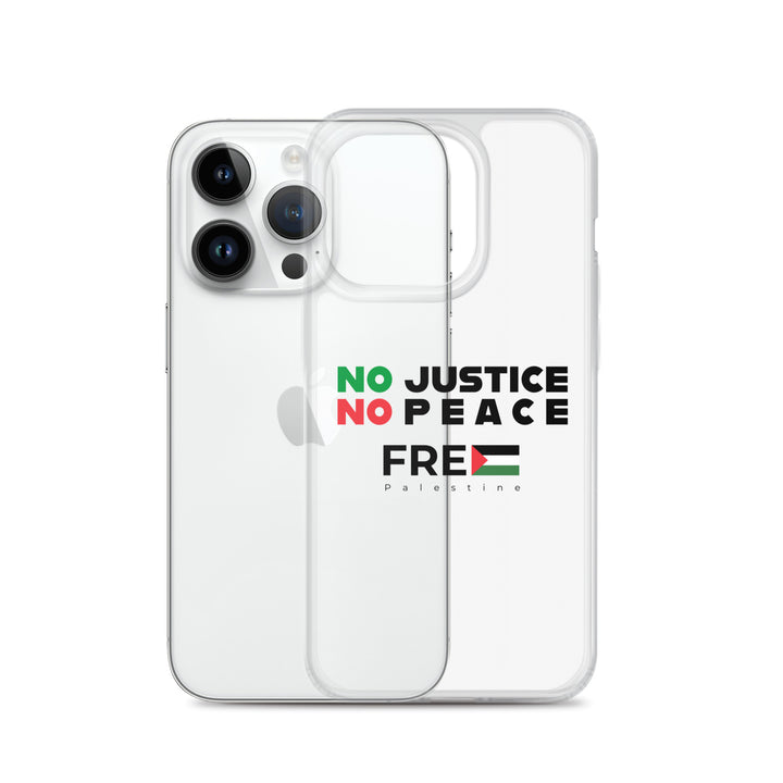 No Justice No Peace - Clear Case for iPhone®, iPhone iPhone 14 Pro Case With Phone