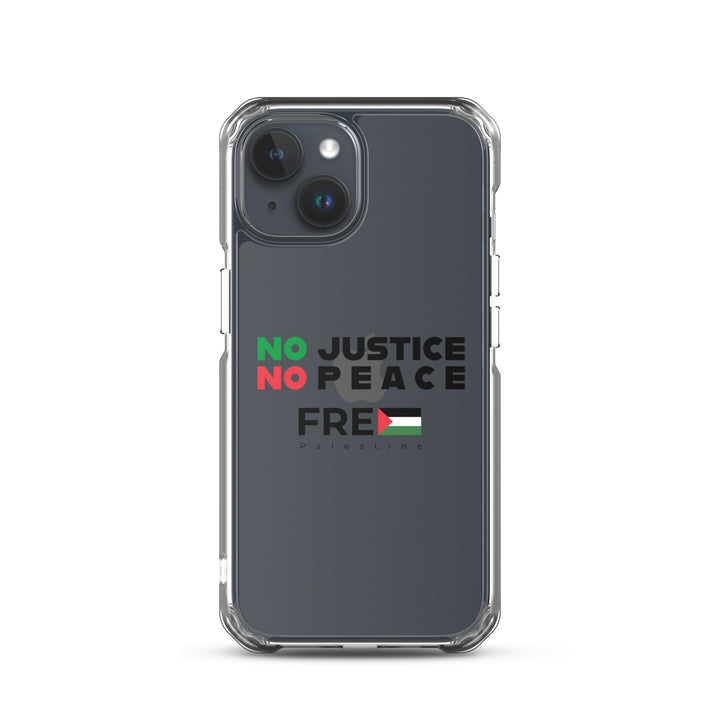 No Justice No Peace - Clear Case for iPhone®, iPhone iPhone 15 Case On Phone