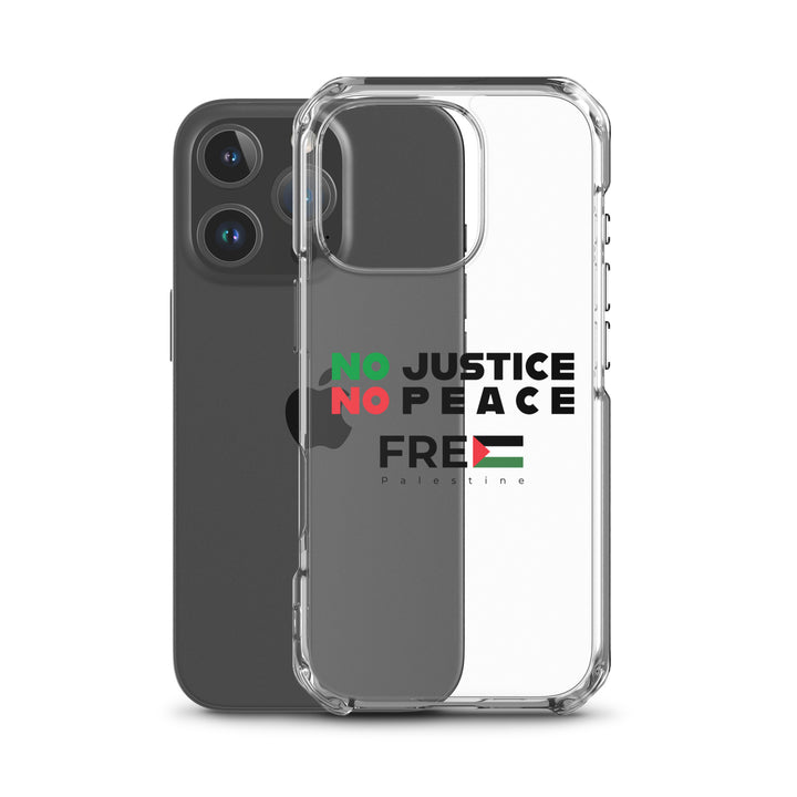 No Justice No Peace - Clear Case for iPhone®, iPhone iPhone 16 Pro Case With Phone