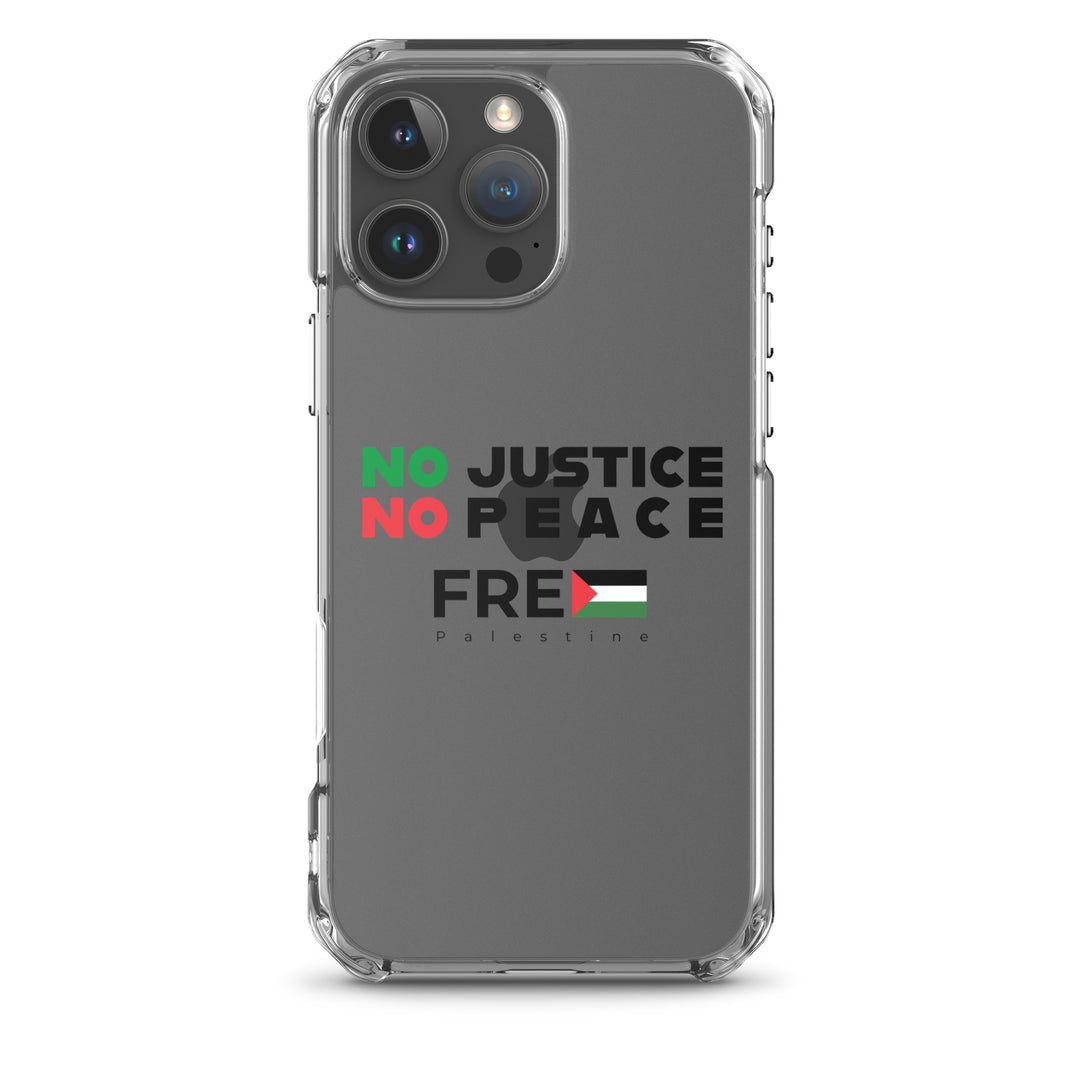 No Justice No Peace - Clear Case for iPhone®, iPhone iPhone 16 Pro Max Case On Phone