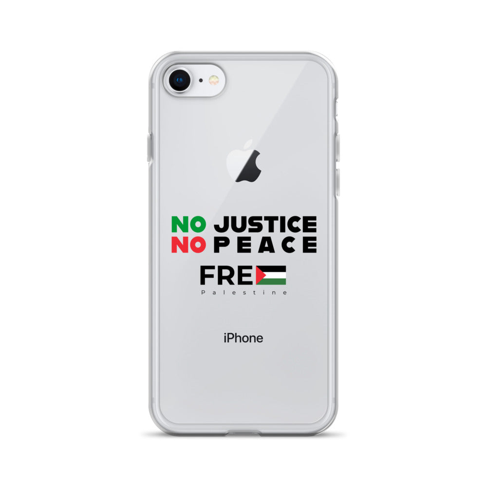 No Justice No Peace - Clear Case for iPhone®, iPhone iPhone 7 8 Case On Phone