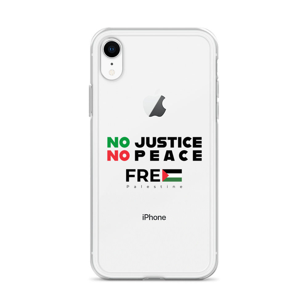 No Justice No Peace - Clear Case for iPhone®, iPhone iPhone Xr Case On Phone