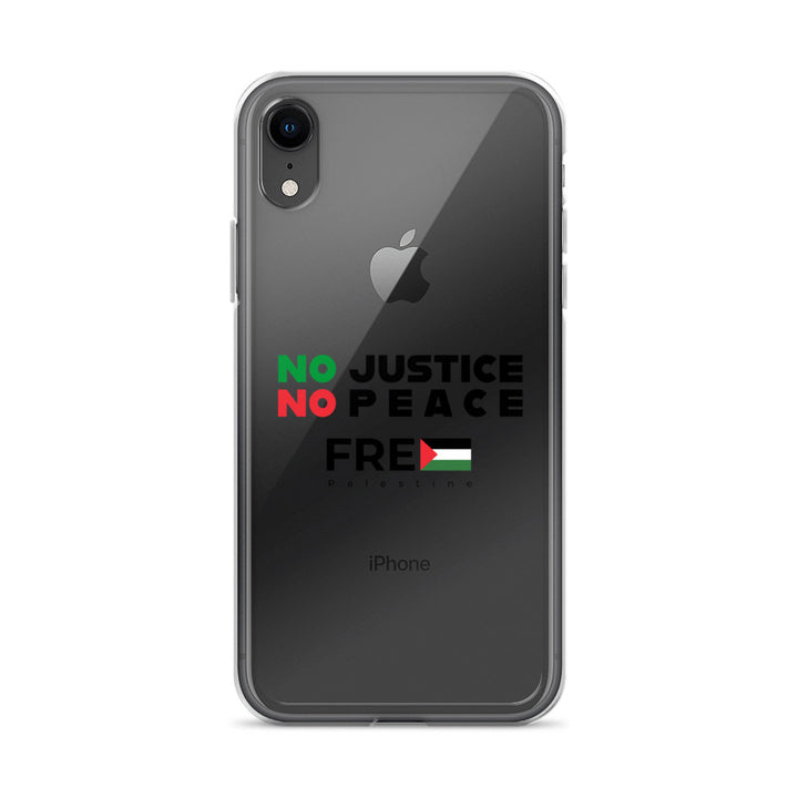 No Justice No Peace - Clear Case for iPhone®, iPhone iPhone Xr Case On Phone