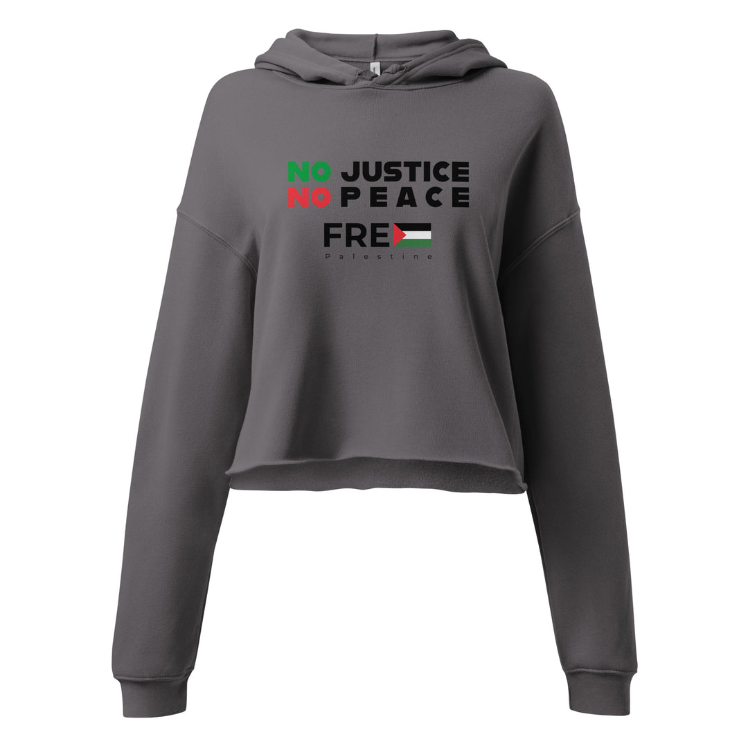 No Justice No Peace - Crop Hoodie, Womens Cropped Hoodie Storm