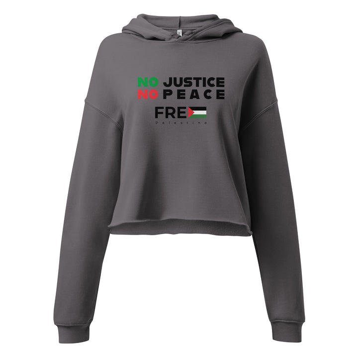 No Justice No Peace - Crop Hoodie, Womens Cropped Hoodie Storm