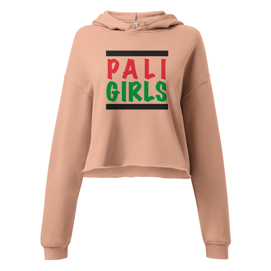 Palestinian Girls - Crop Hoodie, Womens Cropped Hoodie Peach