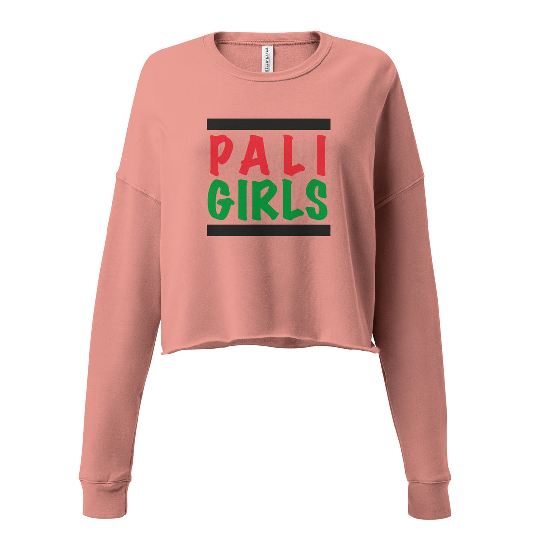 Palestinian Girls - Crop Sweatshirt, Womens Cropped Sweatshirt Mauve