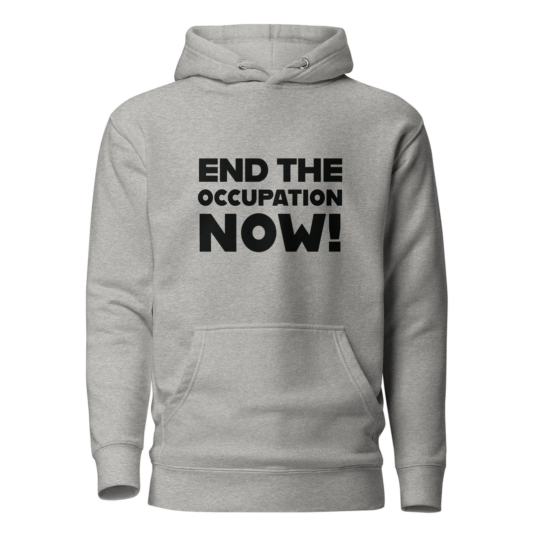 End the Occupation Now! - Men’s Hoodie, Carbon Grey