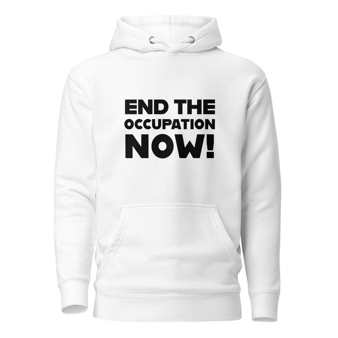 End the Occupation Now! - Men’s Hoodie, White