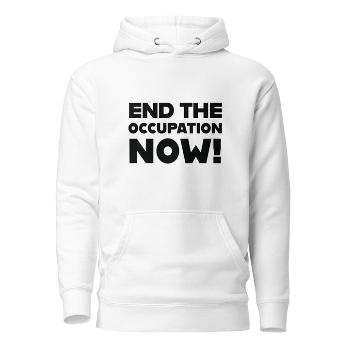 End the Occupation Now! - Men’s Hoodie, White