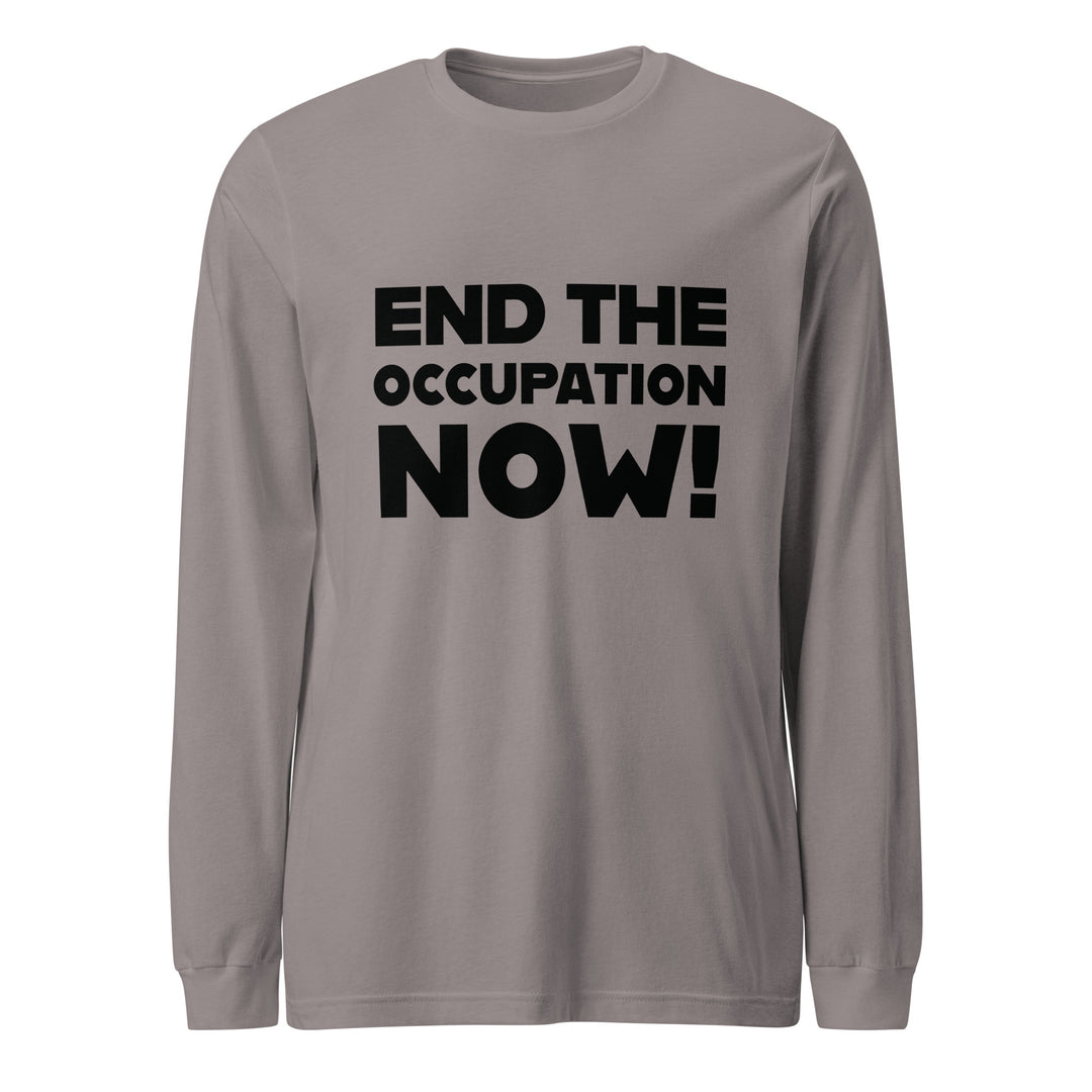End the Occupation Now! - Men’s Long Sleeve Tee, Storm