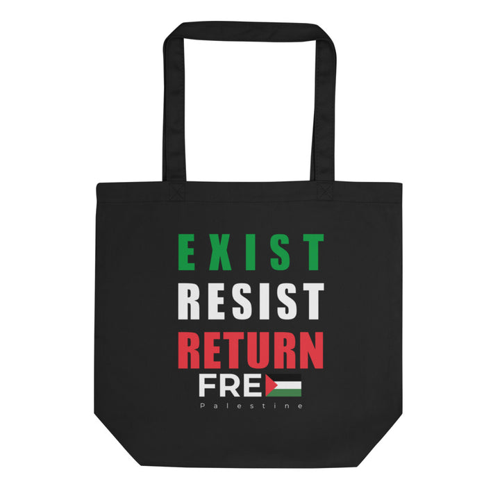 Exist. Resist. Return. - Eco Tote Bag, Eco Tote Bag Black