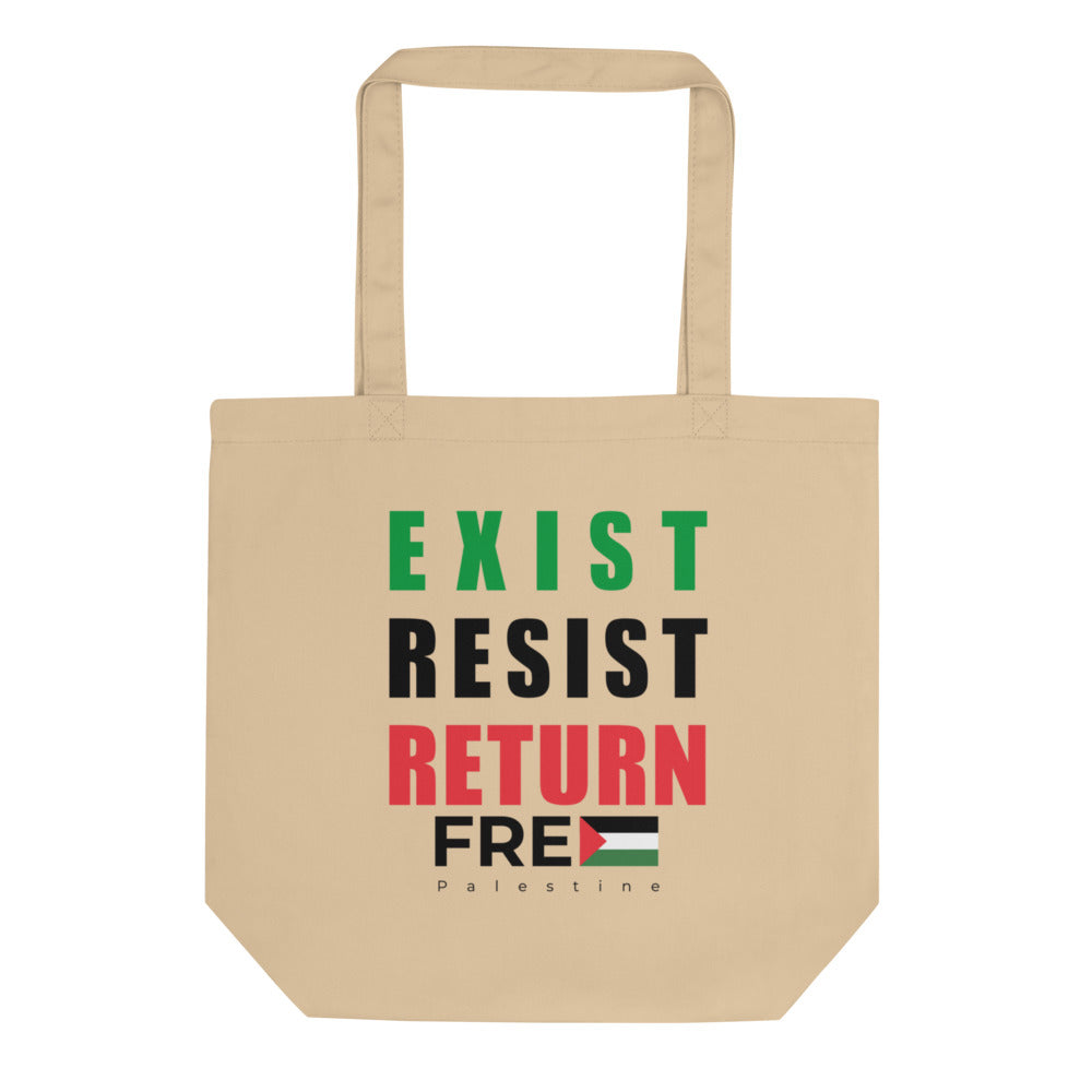 Exist. Resist. Return. - Eco Tote Bag, Eco Tote Bag Oyster