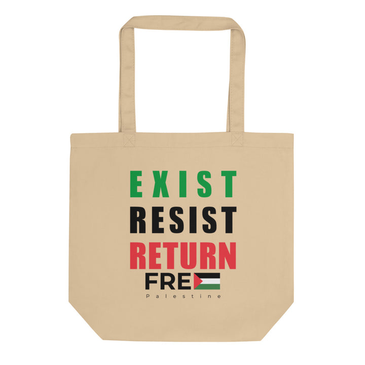 Exist. Resist. Return. - Eco Tote Bag, Eco Tote Bag Oyster