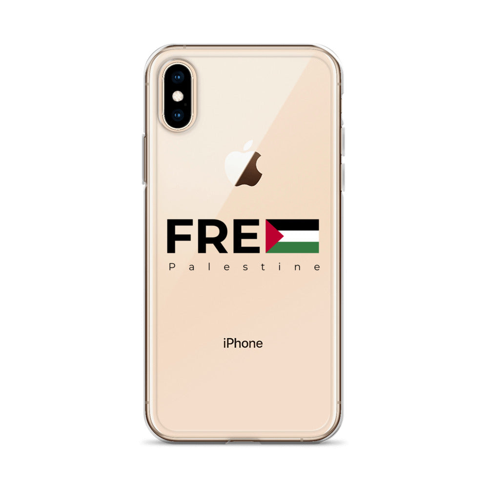 Free Palestine - Clear Case for iPhone®, iPhone iPhone X Xs Case On Phone