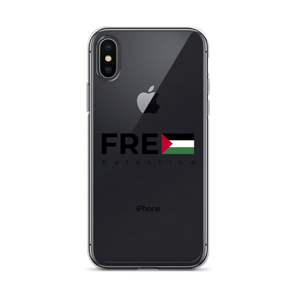 Free Palestine - Clear Case for iPhone®, iPhone iPhone X Xs Case On Phone