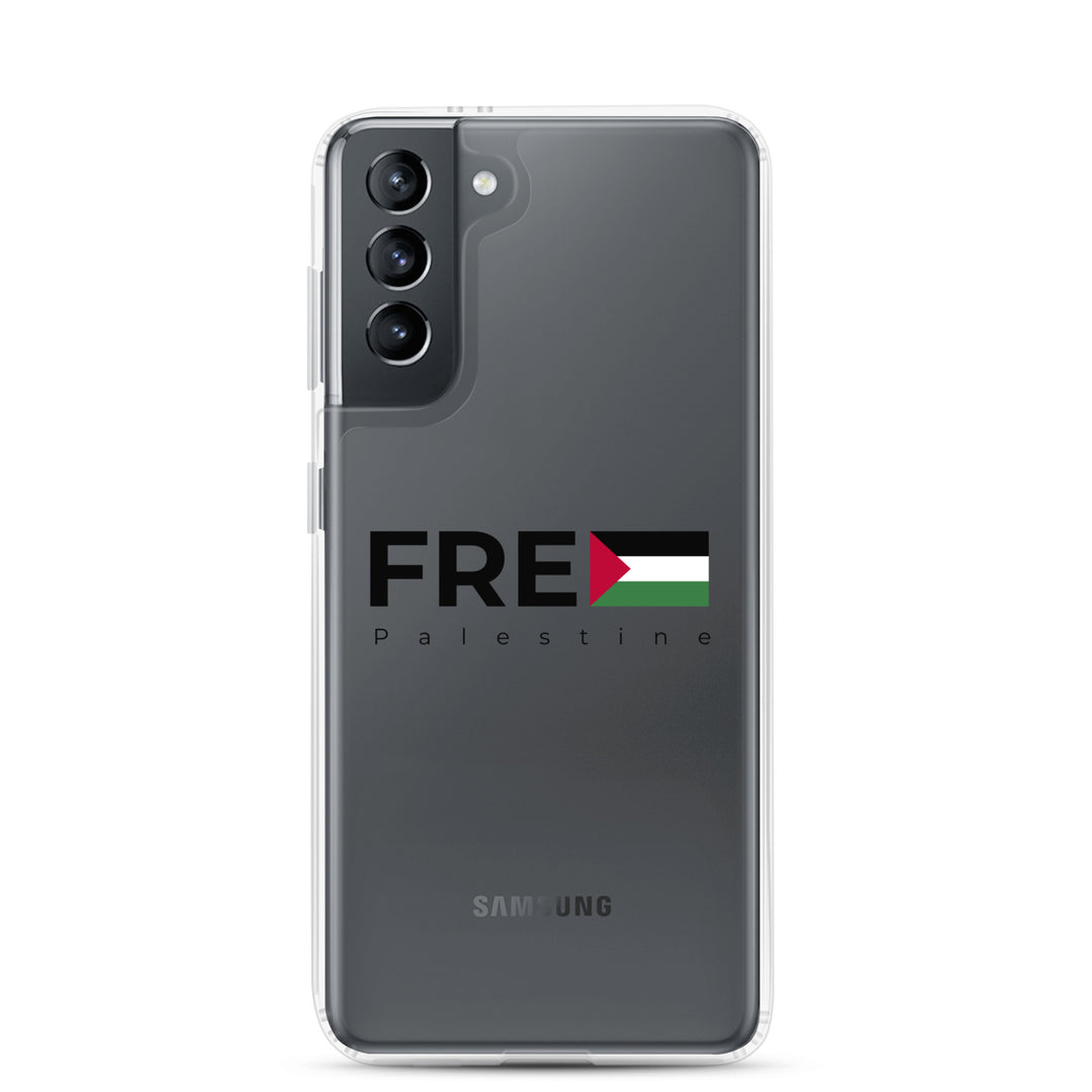 Free Palestine - Clear Case for Samsung®, Samsung Samsung Galaxy S21 Case On Phone