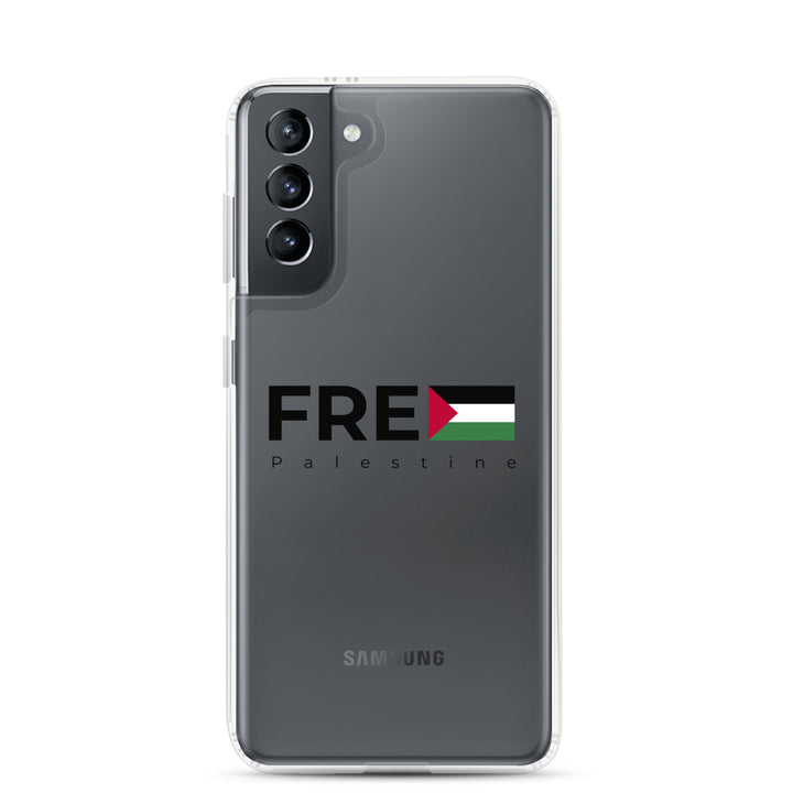 Free Palestine - Clear Case for Samsung®, Samsung Samsung Galaxy S21 Case On Phone
