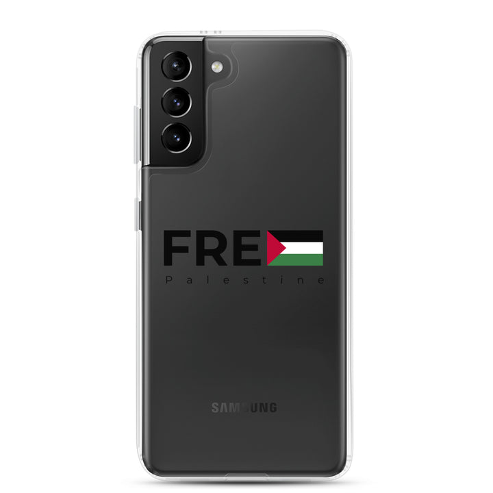 Free Palestine - Clear Case for Samsung®, Samsung Samsung Galaxy S21 Plus Case On Phone