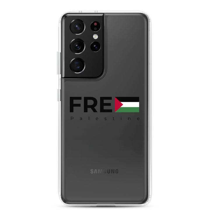 Free Palestine - Clear Case for Samsung®, Samsung Samsung Galaxy S21 Ultra Case On Phone